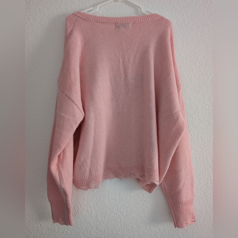 Wildfox Clement Intarsia Bow Sweater XL - Picture 3 of 6